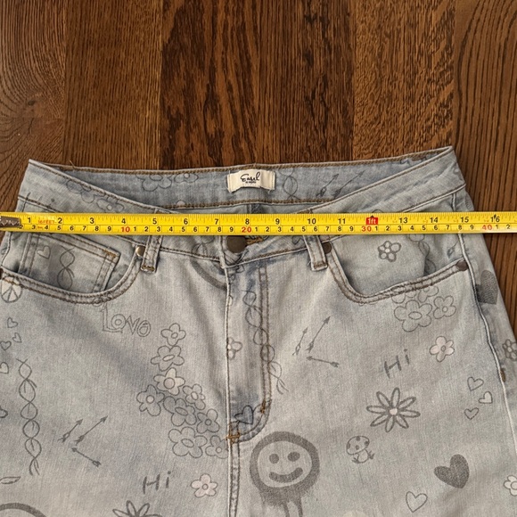 Easel Wide Leg Jeans Happy And You Know It Size Medium - Picture 8 of 9